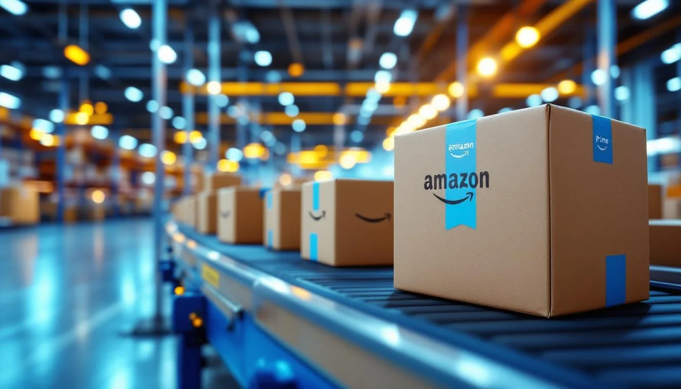 Українські товари з Amazon Prime tape на конвеєрі